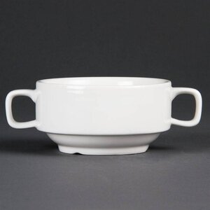 Olympia Whiteware Soup Bowls With Handles 400ml (Pack of 6) - Copy Olympia Whiteware Soup Bowls With Handles 400ml (Pack of 6) - Copy