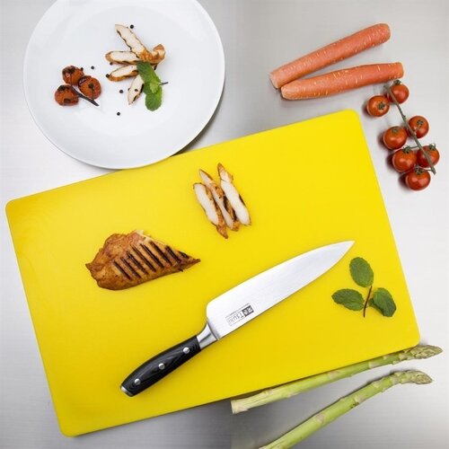 Hygiplas Extra Thick Low Density Polyethylene Cutting Board 450 x 300 mm Yellow - Copy