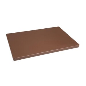 Hygiplas OUTLET - Gruba deska do krojenia z polietylenu o niskiej gęstości 450 x 300 mm brązowa