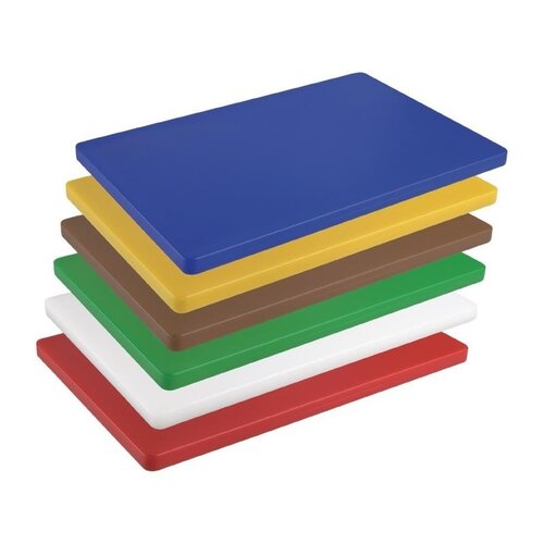 Hygiplas Extra Thick Low Density Polyethylene Cutting Board 450 x 300 mm Brown - Copy