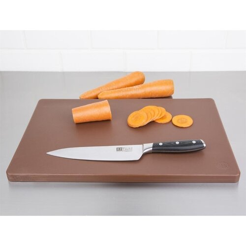 Hygiplas Extra Thick Low Density Polyethylene Cutting Board 450 x 300 mm Brown - Copy