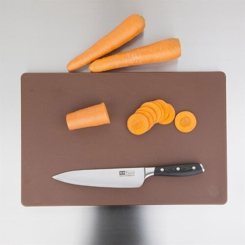 Hygiplas Extra Thick Low Density Polyethylene Cutting Board 450 x 300 mm Brown - Copy
