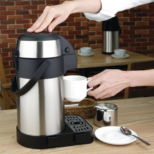 Olympia Stainless Steel Vaccum Flask with Pump 2,5 L - Copy Olympia Stainless Steel Vaccum Flask with Pump 2,5 L - Copy