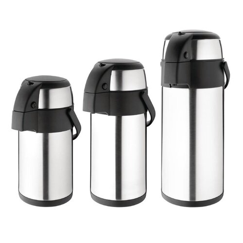 Olympia Stainless Steel Vaccum Flask with Pump 2,5 L - Copy Olympia Stainless Steel Vaccum Flask with Pump 2,5 L - Copy