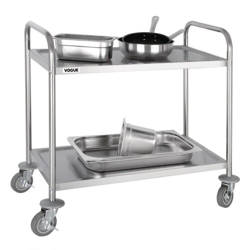 Vogue OUTLET - Wózek kelnerski 2-półkowy | 85,5(h) x 81 x 45,5 cm Vogue OUTLET - Wózek kelnerski 2-półkowy | 85,5(h) x 81 x 45,5 cm