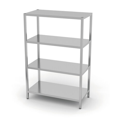 INOXI Regał magazynowy, 4 półki pełne | 1000x400 mm, skręcany