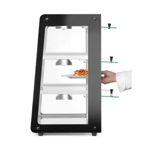 Hendi Nablatowa witryna grzewcza 2-poziomowa, 50 do 70°C, 500 W, z szybą skośną, Hendi 273760, 472x447x(h)775 mm Hendi Nablatowa witryna grzewcza 2-poziomowa, 50 do 70°C, 500 W, z szybą skośną, Hendi 273760, 472x447x(h)775 mm