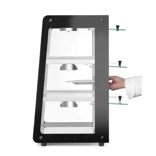 Hendi Nablatowa witryna grzewcza 2-poziomowa, 50 do 70°C, 500 W, z szybą skośną, Hendi 273760, 472x447x(h)775 mm Hendi Nablatowa witryna grzewcza 2-poziomowa, 50 do 70°C, 500 W, z szybą skośną, Hendi 273760, 472x447x(h)775 mm