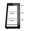 Hendi Countertop warming display case, 2 levels, 50 to 70°C, 500 W, with sloping glass, Hendi 273760, 472x447x(h)775 mm
