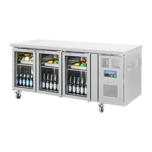 Polar Refrigeration  Stół chłodniczy 3-drzwiowy 358L, od -1 do 8°C - Copy
