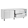Polar Refrigeration Stół chłodniczy z 2 drzwiami i 4 szufladami 476L, od -2 do 8°C, Polar U-Series UA021, 700x2230x(h)860 mm, agregat boczny - Copy Polar Refrigeration Stół chłodniczy z 2 drzwiami i 4 szufladami 476L, od -2 do 8°C, Polar U-Series UA021, 700x2230x(h)860 mm, agregat boczny - Copy