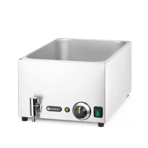 Hendi Countertop Electric Bain Marie, 1-Chamber with Drain Tap, GN 1/1, 1,2 kW Hendi Countertop Electric Bain Marie, 1-Chamber with Drain Tap, GN 1/1, 1,2 kW