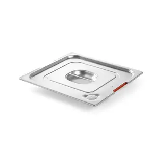 Hendi Stainless Steel Gastronorm Lid 2/3 with Seal and Place for Handles