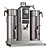 BRAVILOR BONAMAT Filter Coffee Machine with 2 Containers 2 x 5 L and Digital Display, 30 L/h, 5,33 kW