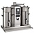 BRAVILOR BONAMAT Wall Mounted Filter Coffee Machinel with 2 Containers 2 x 20 L, 90 L/h 11,44 kW
