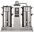 BRAVILOR BONAMAT Filter Coffee Machine with 2 Containers 2 x 10 L and Timer, 90 L/h, 9,24 kW