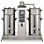 BRAVILOR BONAMAT Filter Coffee Machine with 2 Containers 2 x 10 L and Dip Tray, 60 L/h, 8,38 kW