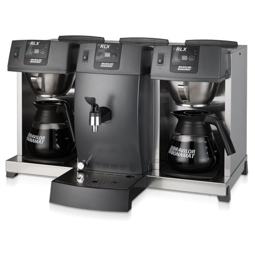BRAVILOR BONAMAT Filter Coffee Machine with 2 Brewing System, 2 Hot Plate and 2 Decanters, 30 L/h, 6,07 kW