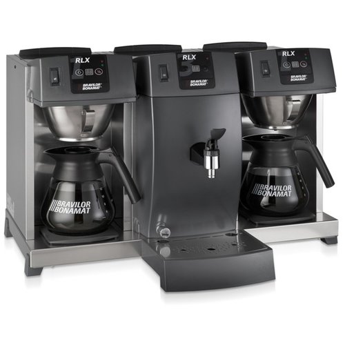 BRAVILOR BONAMAT Filter Coffee Machine with 2 Brewing System, 2 Hot Plate and 2 Decanters, 30 L/h, 6,07 kW