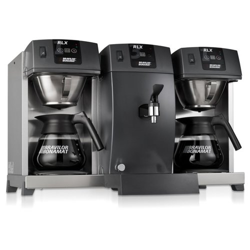 BRAVILOR BONAMAT Filter Coffee Machine with 2 Brewing System, 2 Hot Plate and 2 Decanters, 30 L/h, 6,07 kW