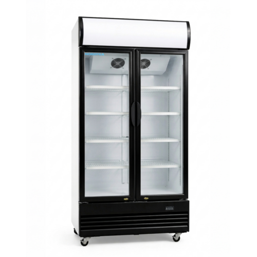 Nordyka Witryna chłodnicza na napoje Nordyka Aura 600HBC, 600 l, 2 drzwi szklane, czarna