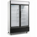 Nordyka Nordyka Aura 1000HBC refrigerated beverage display case, 1000 l, 2 glass doors, white, black frame