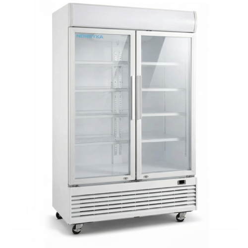 Nordyka Witryna chłodnicza na napoje Nordyka Aura 1000HWC, 1000 l, 2 drzwi szklane, biała