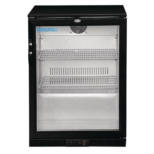 Nordyka Chłodziarka barowa z drzwiami uchylnymi 130, 0 do 10°C, Nordyka 130HBC, czarna Nordyka Chłodziarka barowa z drzwiami uchylnymi 130, 0 do 10°C, Nordyka 130HBC, czarna