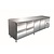 Saro Double Door Refrigerated Table with 4 Drawers 616 L, from -2 °C to 8 °C, Side-Mounted Compressor