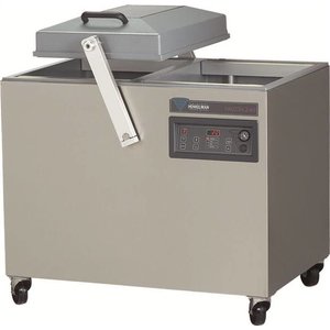 Henkelman Stationary Two-Chamber. Vacuum Packing Machine, Sealing 2 x 450 mm, 63 m³/h, 2,4-3,5 kW, 400V, on Wheels Henkelman Stationary Two-Chamber. Vacuum Packing Machine, Sealing 2 x 450 mm, 63 m³/h, 2,4-3,5 kW, 400V, on Wheels