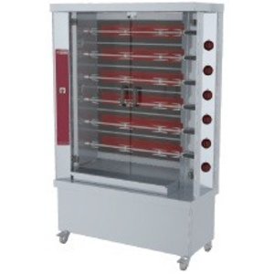 Diamond Rożen elektryczny witroceramiczny z 6 rusztami, 36 kurczaków, 28,8 kW, 400-230V, jezdny