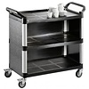 Saro Aluminium 3 Tier Service Trolley with Cabinet 960 x 1020 x 500 mm
