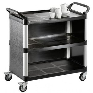 Saro Aluminium 3 Tier Service Trolley with Cabinet 960 x 1020 x 500 mm Saro Aluminium 3 Tier Service Trolley with Cabinet 960 x 1020 x 500 mm