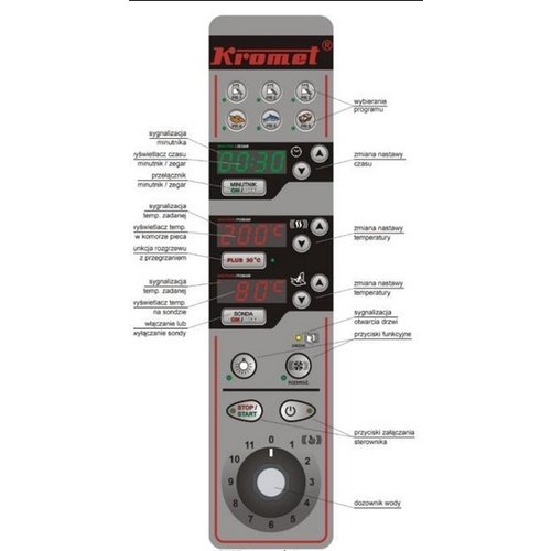 XXLselect Piec konwekcyjno-parowy z sondą i prysznicem 6 x GN 1/1, elektryczny 10,3 kW