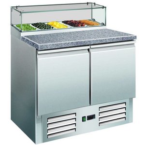 Saro Double Doors Pizza Prep Table, 257 L, Bottom-Mounted Compressor Saro Double Doors Pizza Prep Table, 257 L, Bottom-Mounted Compressor