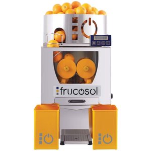 Frucosol Orange Juicer, Capacity 12 kg 20-25 Oranges/min, 460W, with Automatic Feed and Digital Programmer Frucosol Orange Juicer, Capacity 12 kg 20-25 Oranges/min, 460W, with Automatic Feed and Digital Programmer