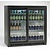 Diamond Double Sliding Doors Back Bar Cooler 191 L, from 2 °C to 10 °C, Black