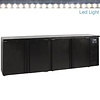 Diamond Four Hinged Doors Back Bar Cooler 783 L, from 1 °C to 8 °C, Black
