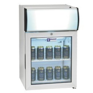 Diamond Refrigerated Display Square, 60 L, from 2°C to 10°C, Countertop with Lighting, White