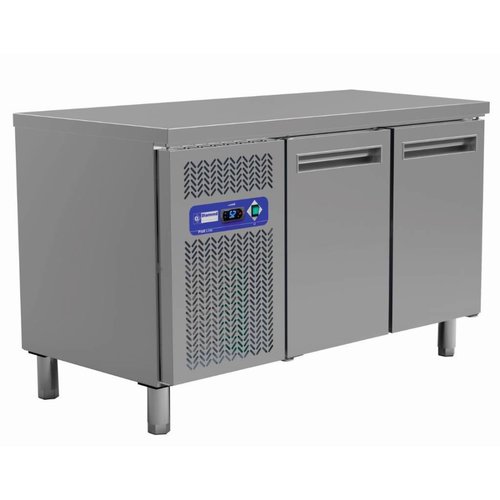 Diamond Double Door Refrigerated Table 260 L, from 0° C to 8 °C, Side-Mounted Compressor, Ventilated Diamond Double Door Refrigerated Table 260 L, from 0° C to 8 °C, Side-Mounted Compressor, Ventilated