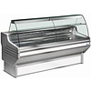 Diamond Refrigerated display counter, curved glass with storage space
