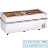 Diamond Glass Top Chest Freezer, from -15 °C to -23 °C