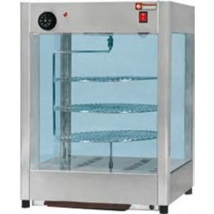 Diamond Countertop Pizza Heating Display 3-Level, 0,70 kW, from 0 to 90 °C, Silver