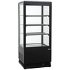 Bartscher Refrigerated Display Square, 78 L, from 2°C to 12°C, Countertop, Black