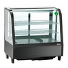 Bartscher Refrigerated Display Rectangular, 100 L, from 2°C to 12°C, Countertop, Black