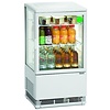 Bartscher Refrigerated Display Square, 58 L, from 2°C to 12°C, Countertop, White