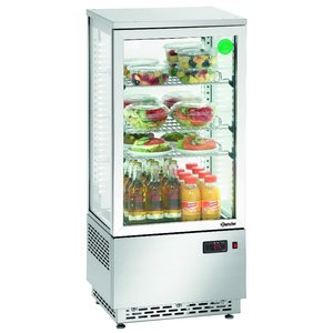 Bartscher Refrigerated Display Square, 78 L, from 2°C to 12°C, Countertop, Silver Bartscher Refrigerated Display Square, 78 L, from 2°C to 12°C, Countertop, Silver