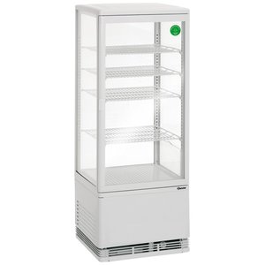 Bartscher Refrigerated Display Square, 98 L, from 2°C to 12°C, Countertop, White Bartscher Refrigerated Display Square, 98 L, from 2°C to 12°C, Countertop, White