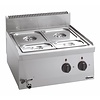 Bartscher Countertop Electric Bain Marie, 1-Chamber with Drain Tap, GN 1/1 + 2 x GN 1/4, 2,8 kW