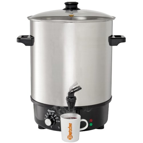 Bartscher Mulled wine pot, bl.w. canner30L,SS